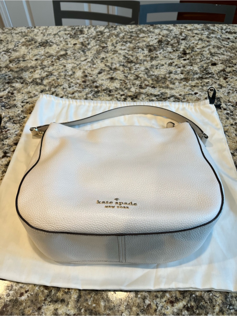 kate spade Cream Pebbled Leather Shoulder Bag - Picture 2 of 11